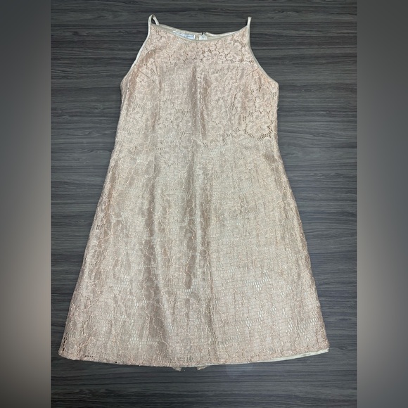 Jessica Mcclintock For Gunne Sax Dresses & Skirts - Jessica McClintock Gunne Sax Vintage Size 9 / 10 Lace Mini Sheath Dress Beige